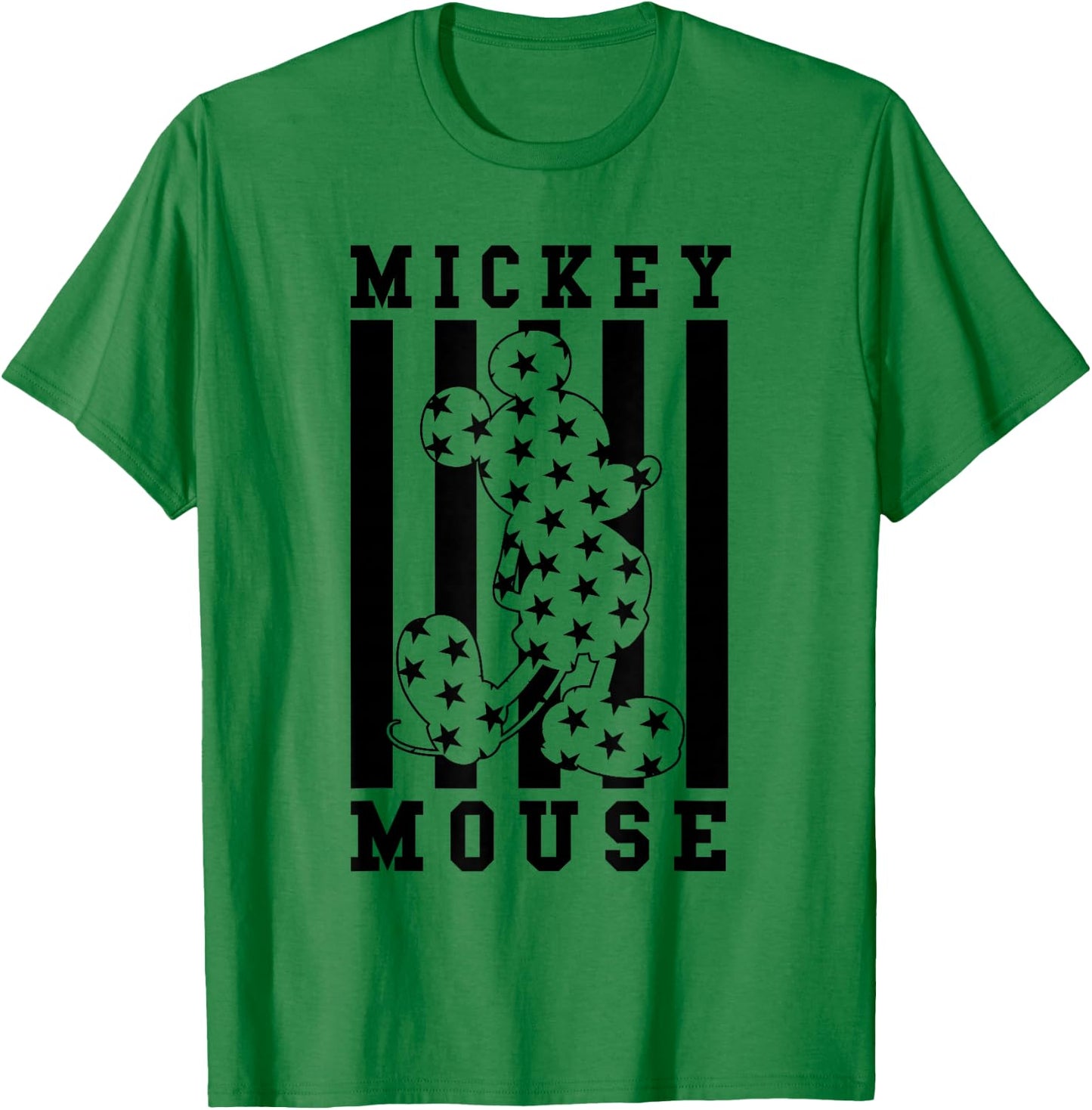Disney - Mickey Mouse American Flag Americana T-Shirt - T-Shirt | Irish Green