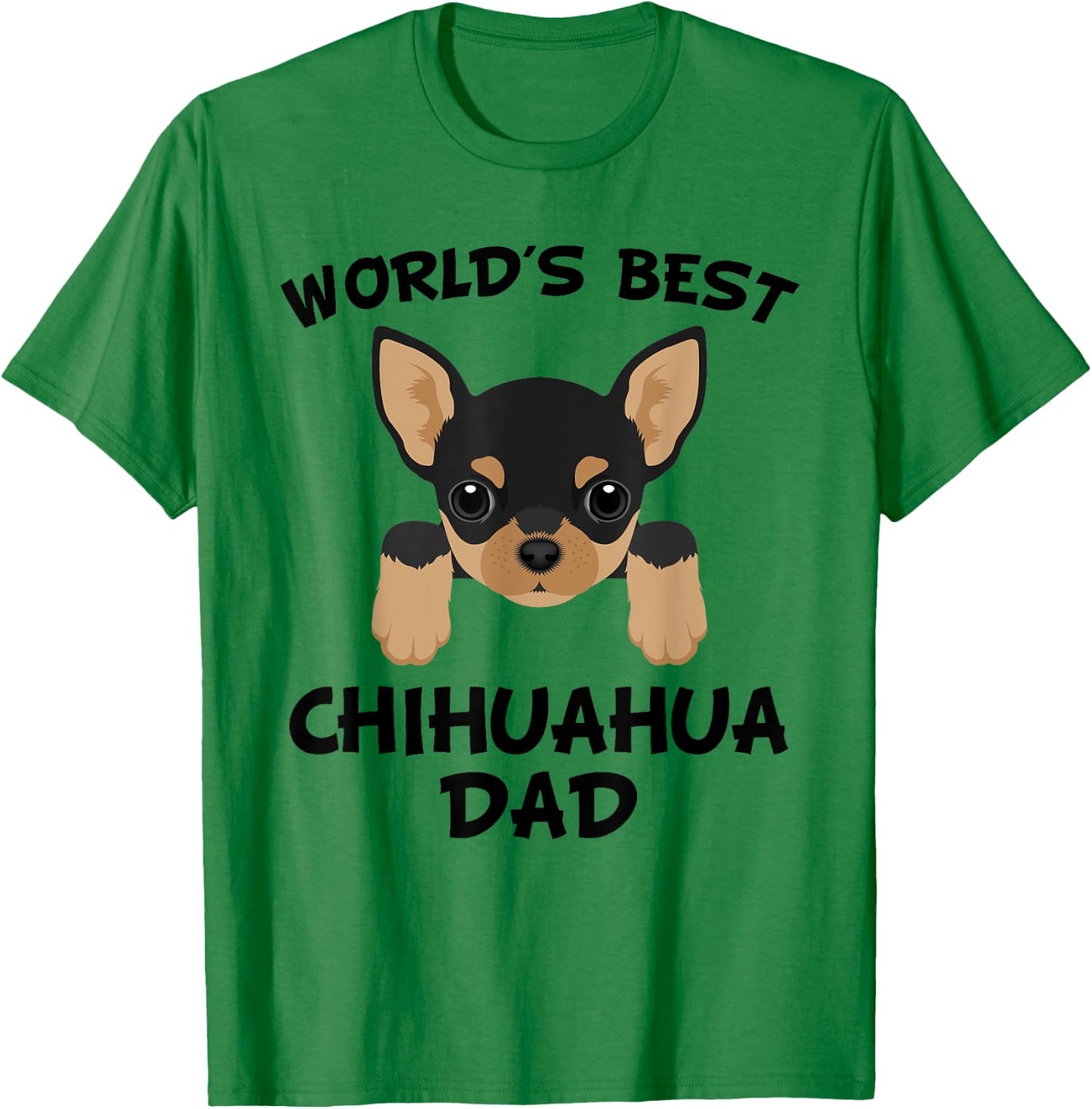 World's Best Chihuahua Dad Dog Owner T-Shirt - T-Shirt | Irish Green