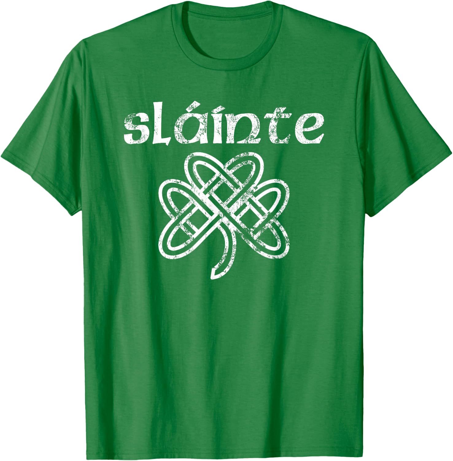 Happy Shamrock Apparel Vintage Slainte Cute Cheers Good Health Fun St Patricks Day T-Shirt - T-Shirt | Irish Green