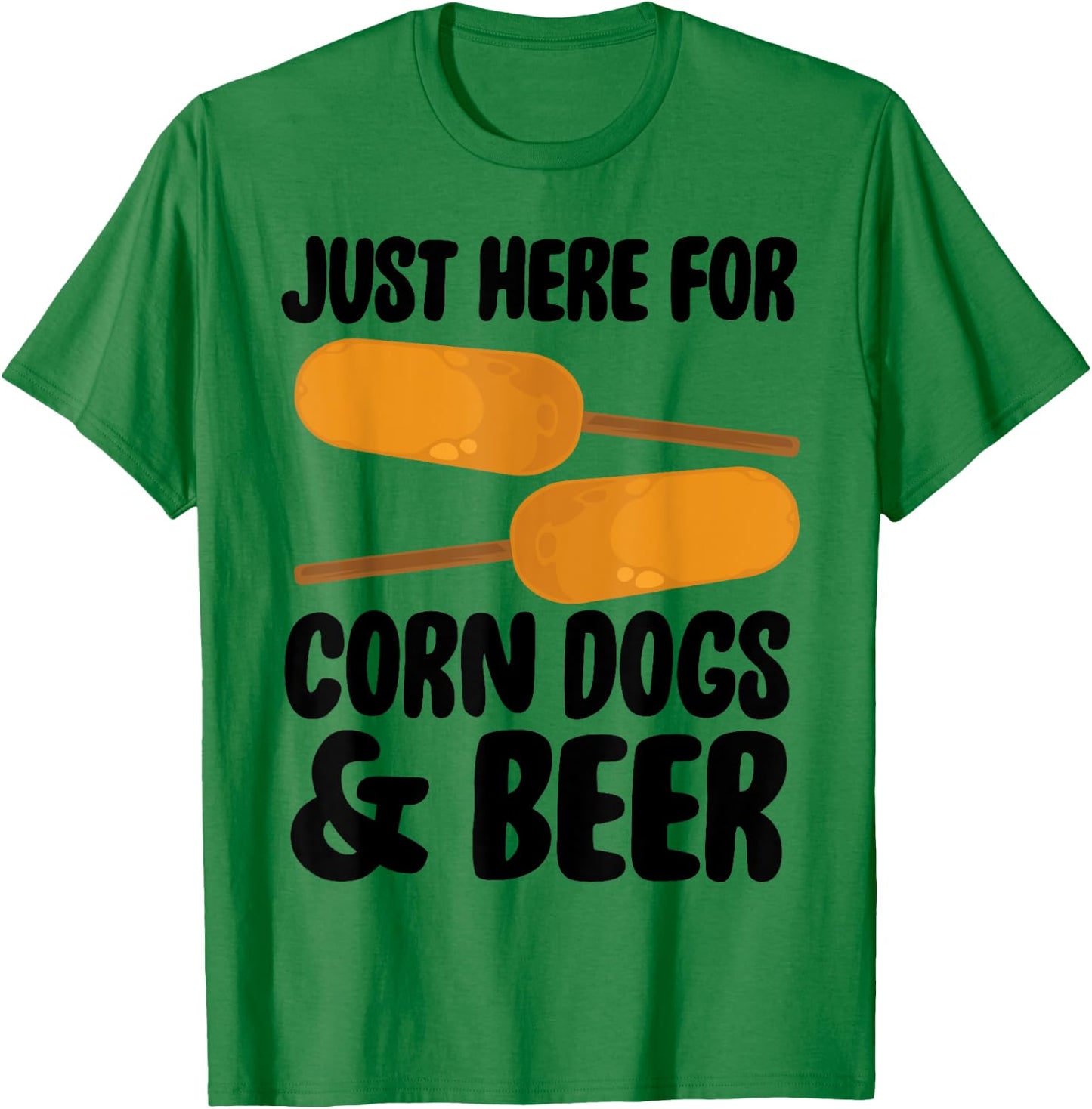 Corndog Costume Just Here For Corn Dogs & Beer T-Shirt - T-Shirt | Irish Green