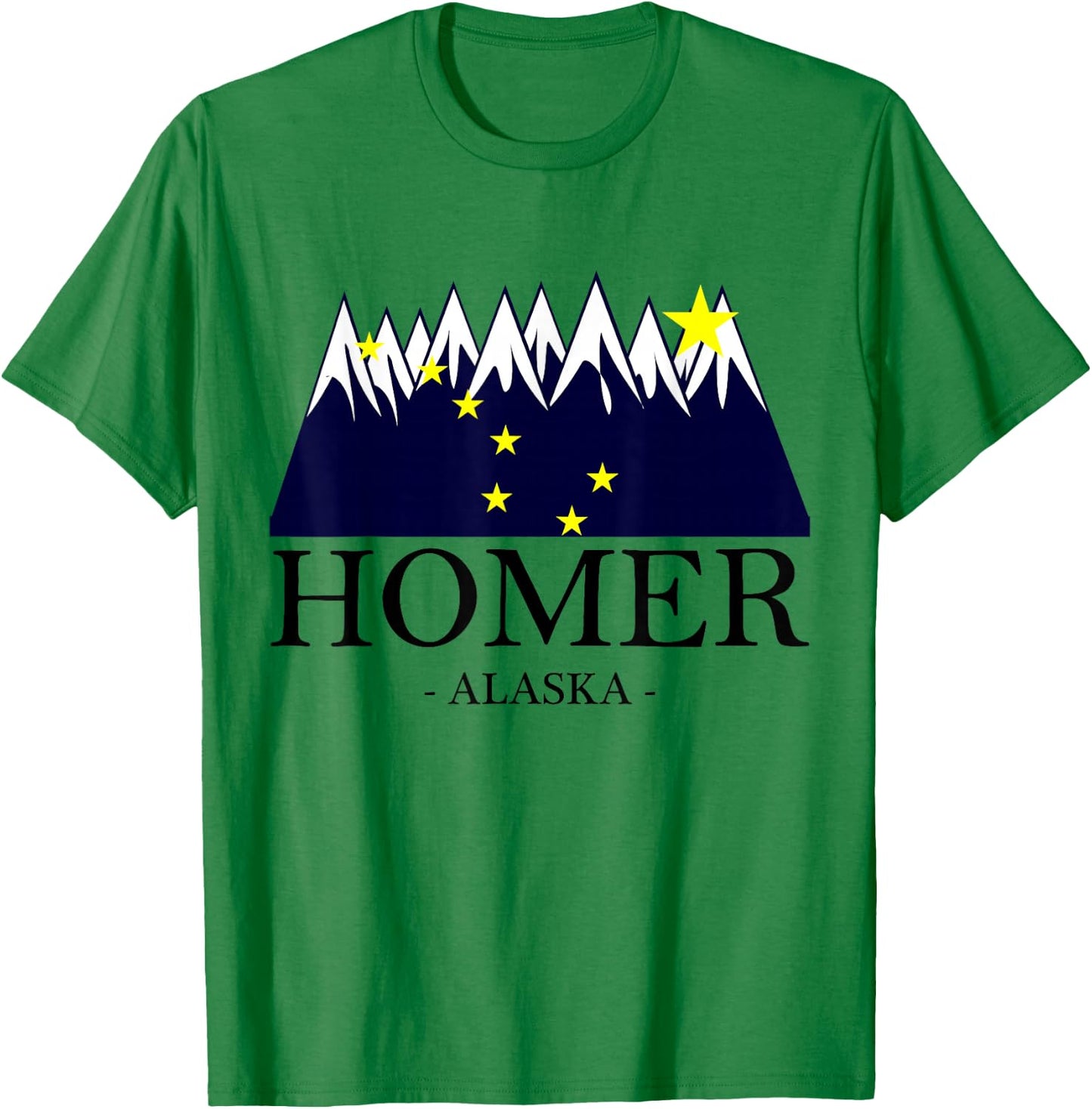Homer Alaska - | Awesome Mountain - Gift T-Shirt - T-Shirt | Irish Green