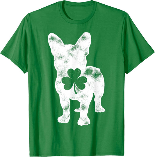 French Bulldog St Patricks Day Men Women Shamrock Dog Lover T-Shirt - T-Shirt | Irish Green