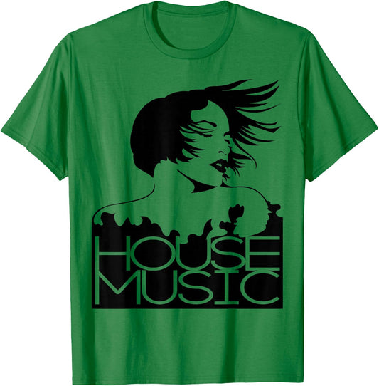 House Music Shirt, House Music All Night Long, EDM, Rave T-Shirt - T-Shirt | Irish Green