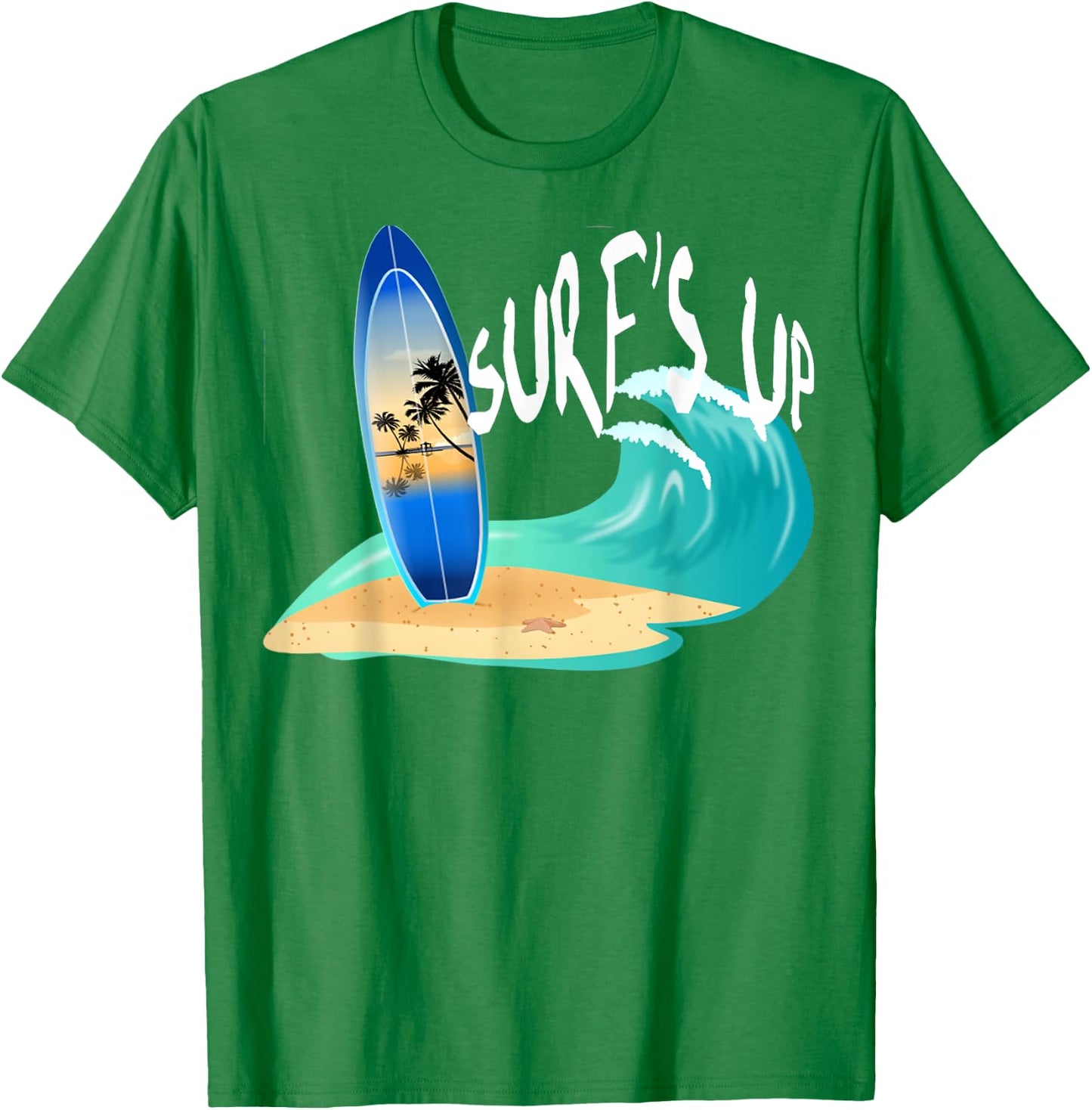 Surf's Up T Shirt T-Shirt - T-Shirt | Irish Green