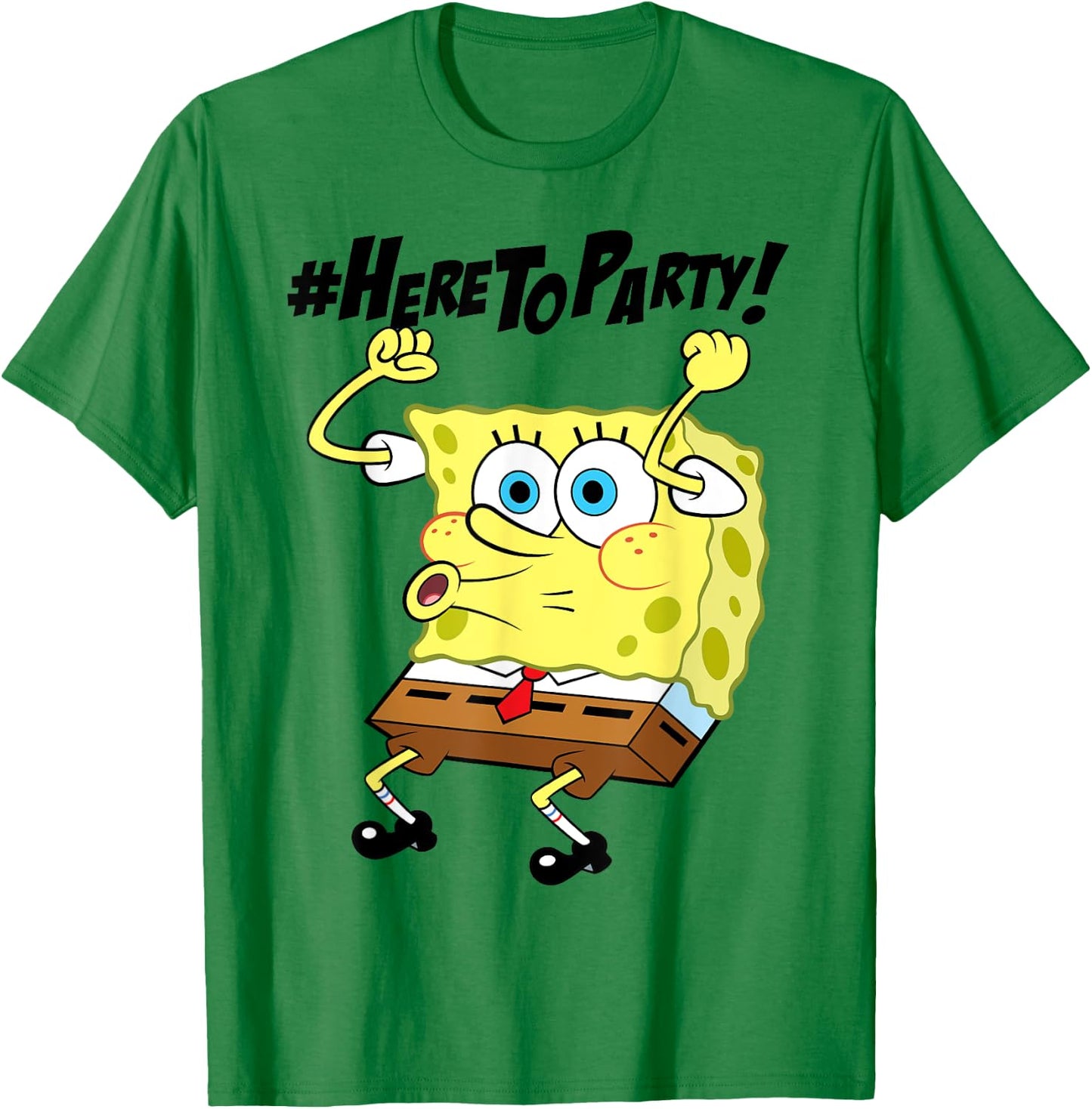 Spongebob SquarePants Here To Party T-Shirt - T-Shirt | Irish Green