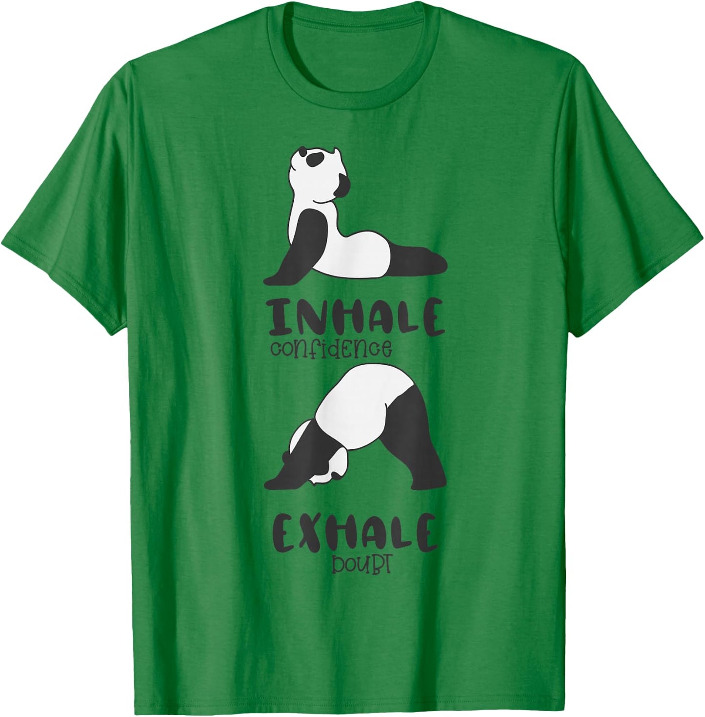 Funny Panda Bear Inhale Exhale Panda Yoga T-Shirt - T-Shirt | Irish Green