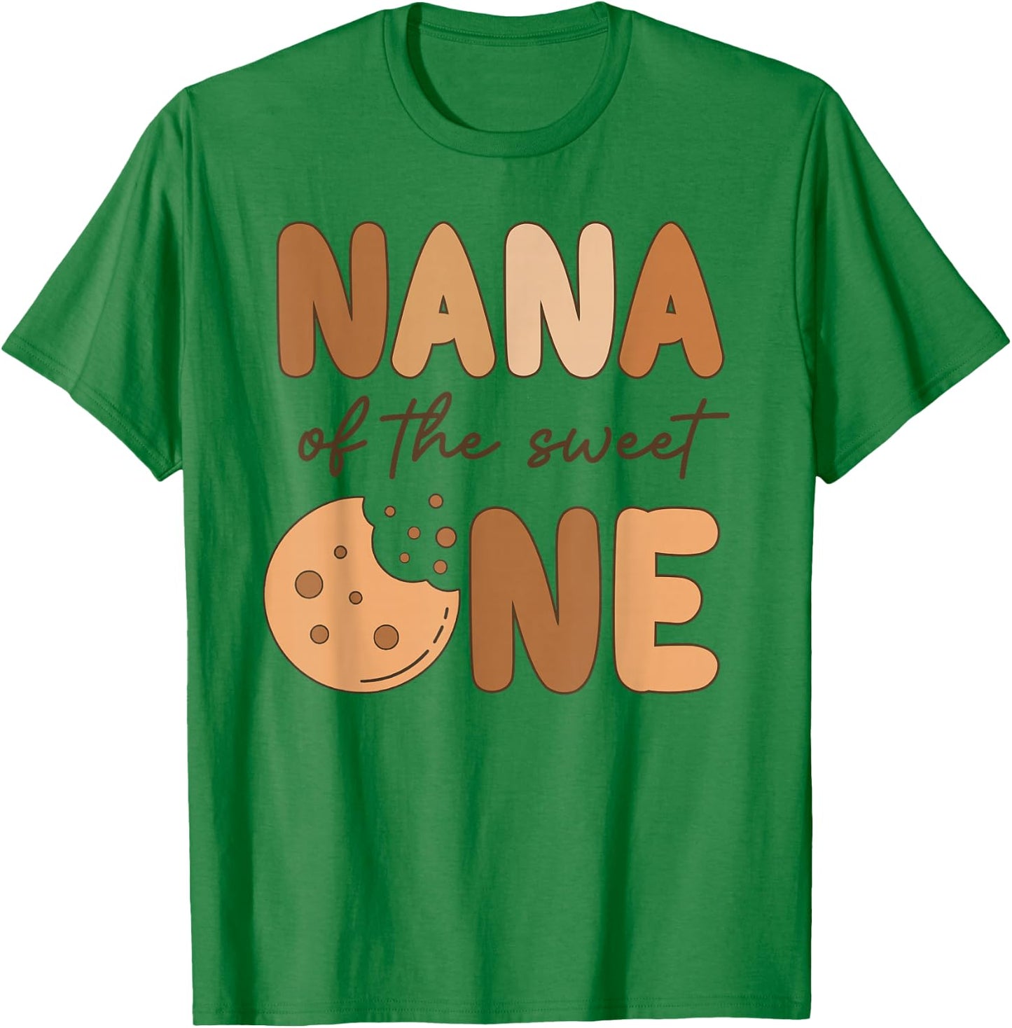Nana Of The Sweet One Cookies and Milk Birthday Party T-Shirt - T-Shirt | Irish Green