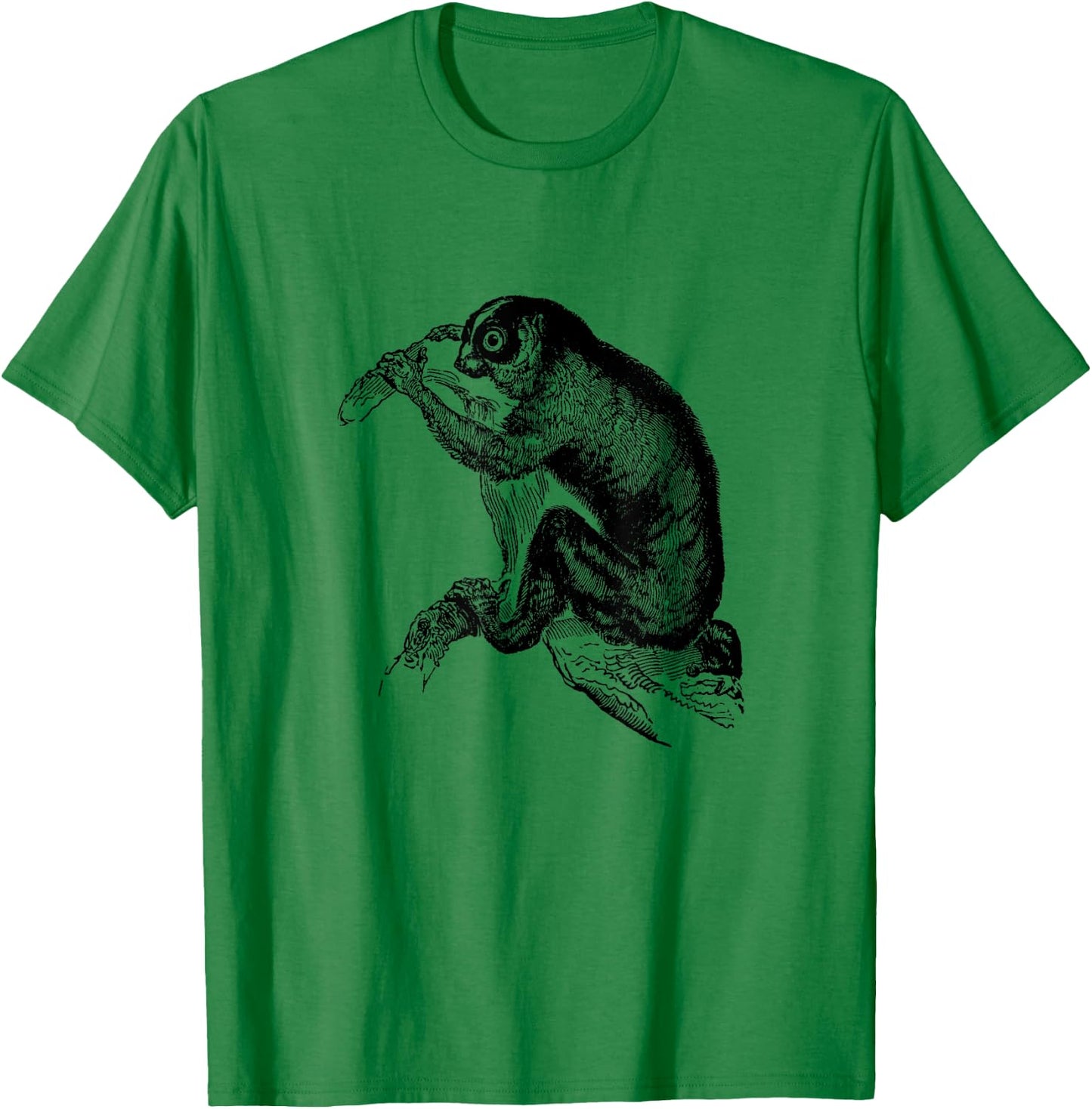Slow Loris Vintage Print T-Shirt - T-Shirt | Irish Green