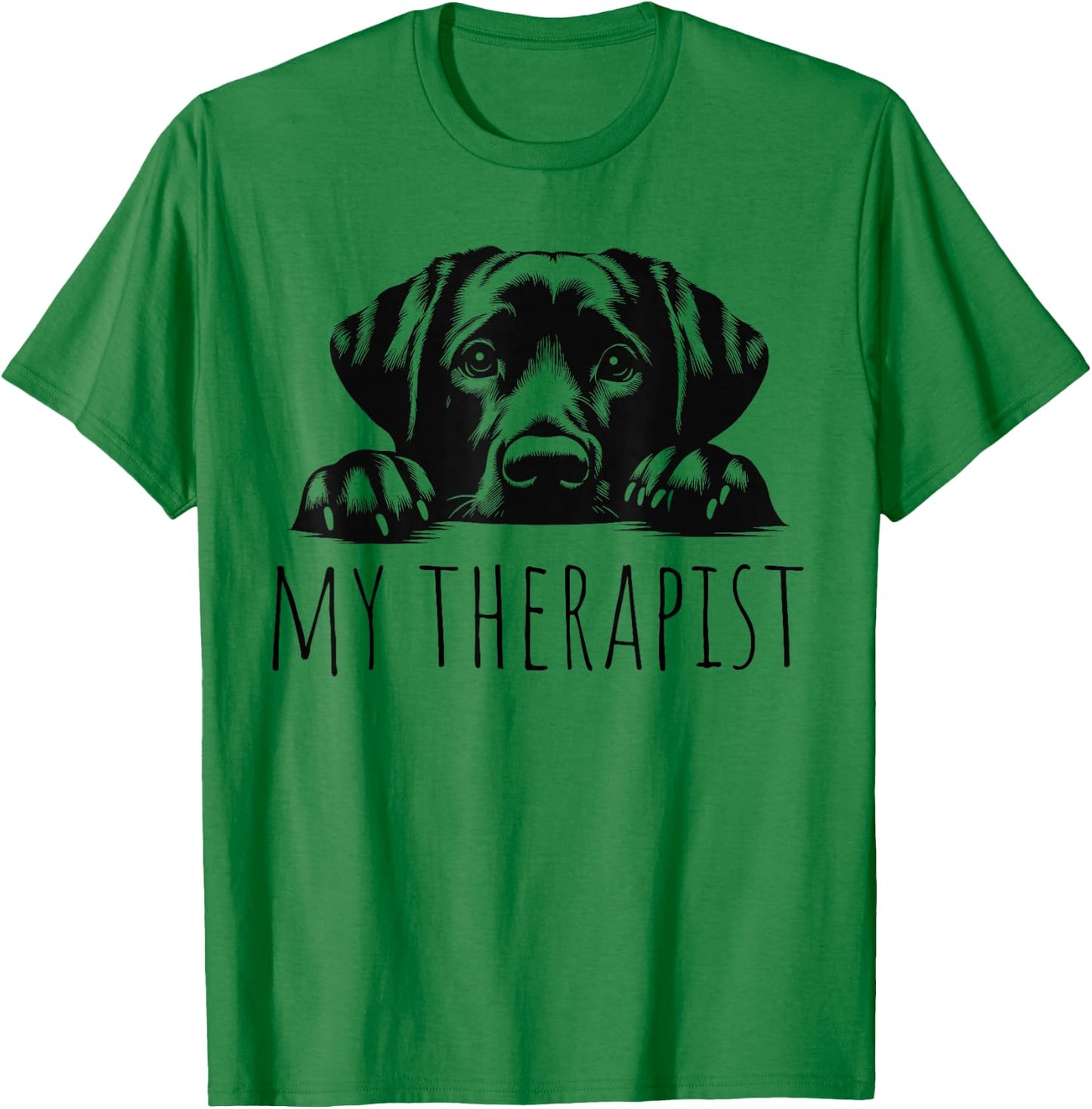 LABLOVE -Adult Dog Lovers All Ages Grey Cartoon Modern Classic Fit Round Collar Short Sleeve T-Shirt - T-Shirt | Irish Green
