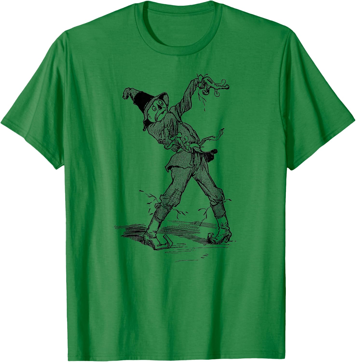 The Land of OZ Vintage Art Halloween Wizard of OZ Scarecrow T-Shirt - T-Shirt | Irish Green