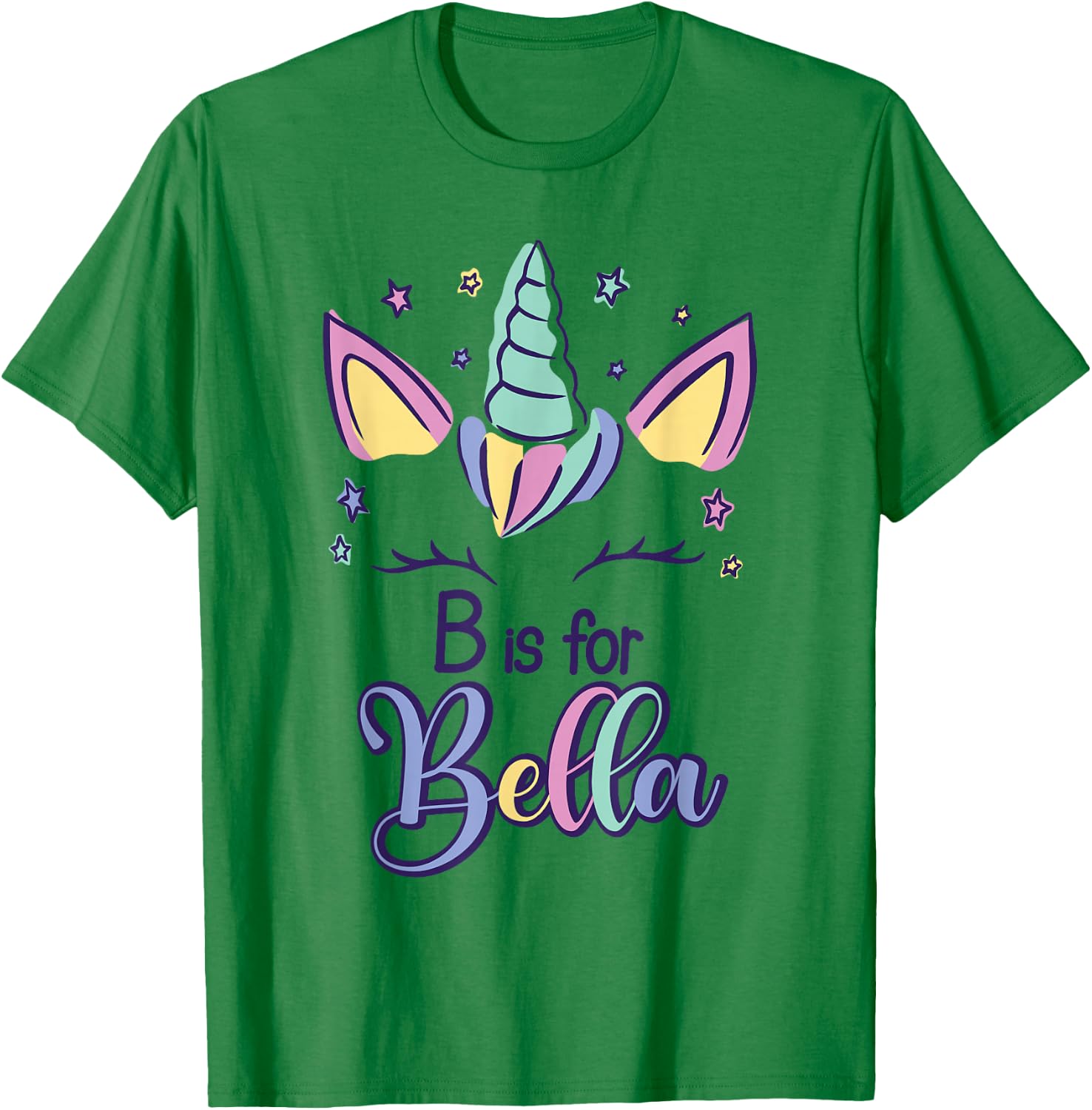 First Name Bella Personalized B Is For Bella T-Shirt - T-Shirt | Irish Green