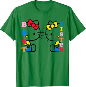 Hello Kitty and Mimmy Best Sister Shirt T-Shirt - T-Shirt | Irish Green