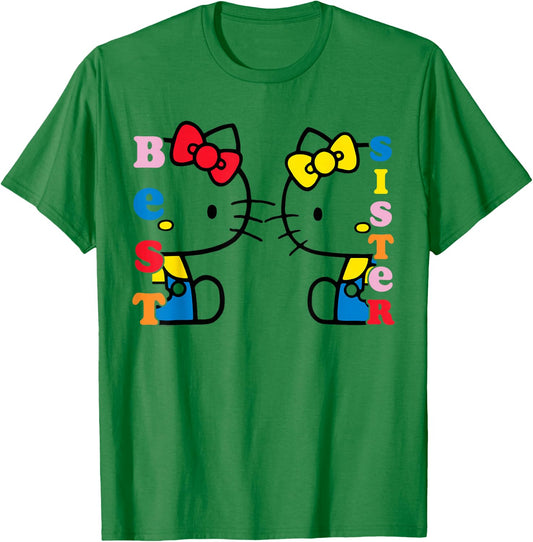 Hello Kitty and Mimmy Best Sister Shirt T-Shirt - T-Shirt | Irish Green