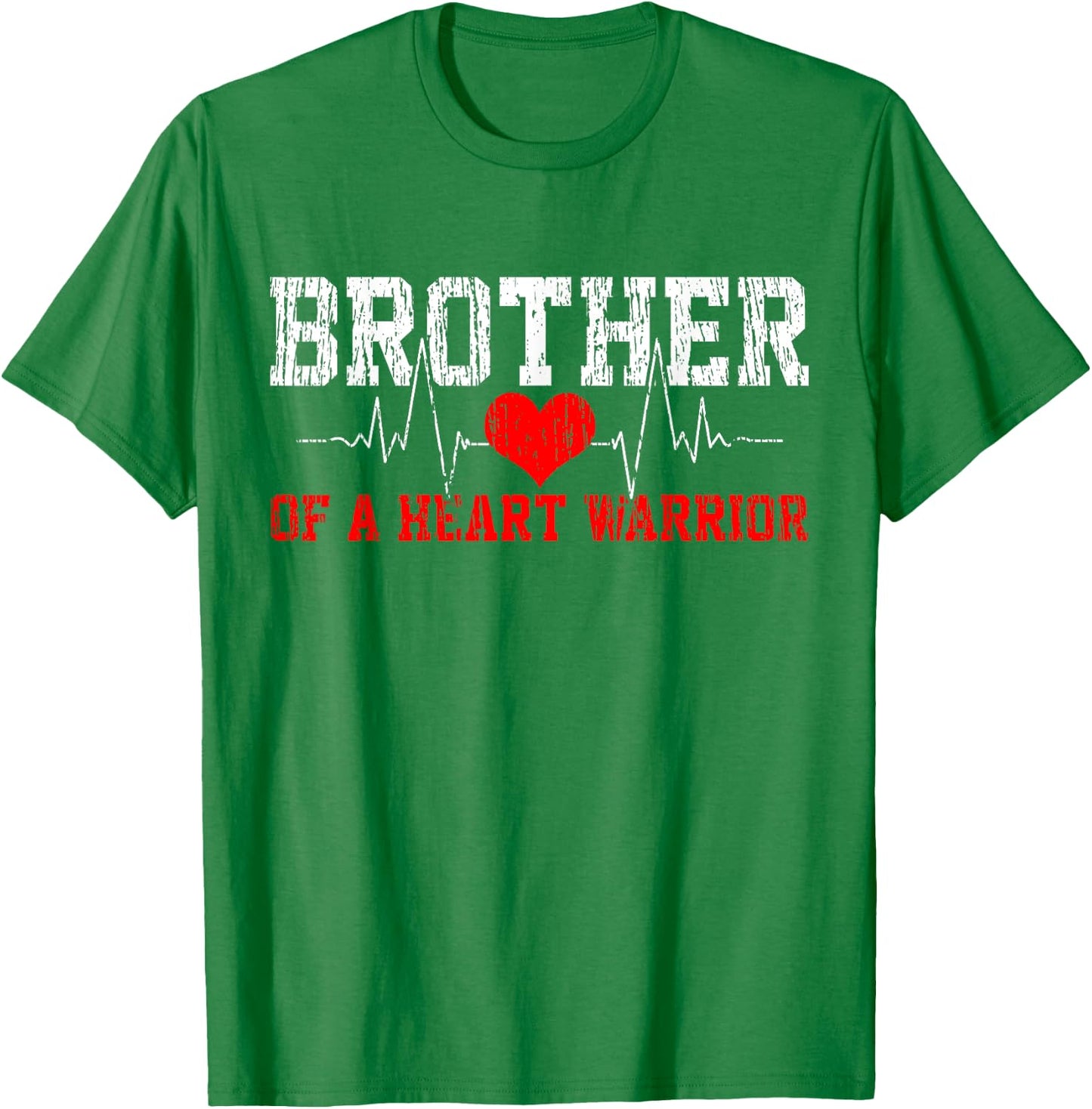 Heart Disease Heartbeat Warrior Brother Gift T-Shirt - T-Shirt | Irish Green