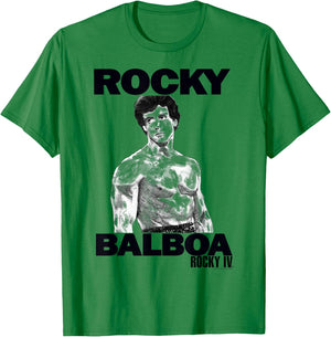 Rocky 3 Rocky Balboa Logo Sketch Portrait T-Shirt - T-Shirt | Irish Green