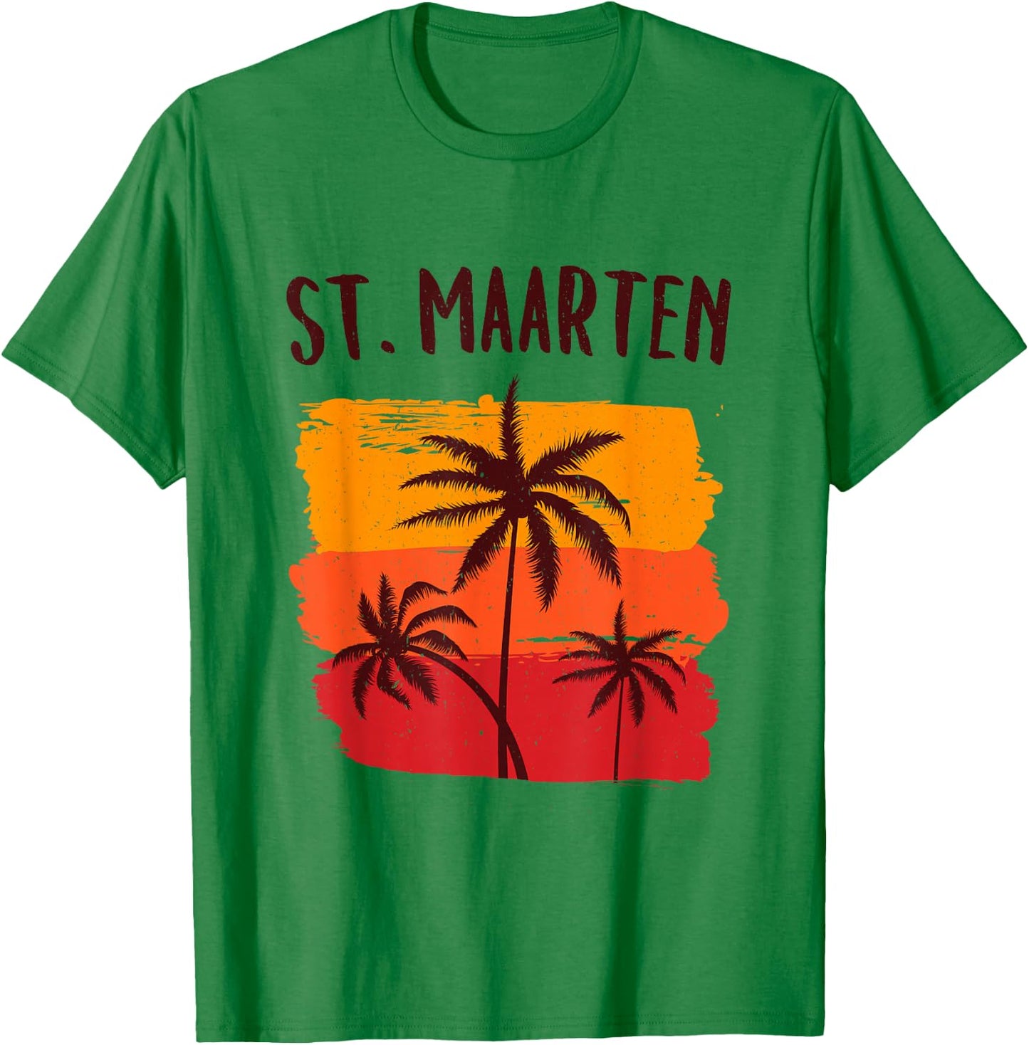 St. Maarten Retro Tropical Cruise Vacation Souvenir Graphic T-Shirt - T-Shirt | Irish Green