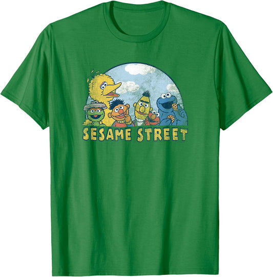 Sesame Street Group T Shirt T-Shirt - T-Shirt | Irish Green