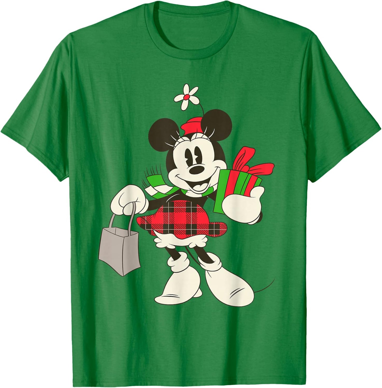 Disney Vintage Minnie Mouse Retro Holiday Short Sleeve T-Shirt - T-Shirt | Irish Green