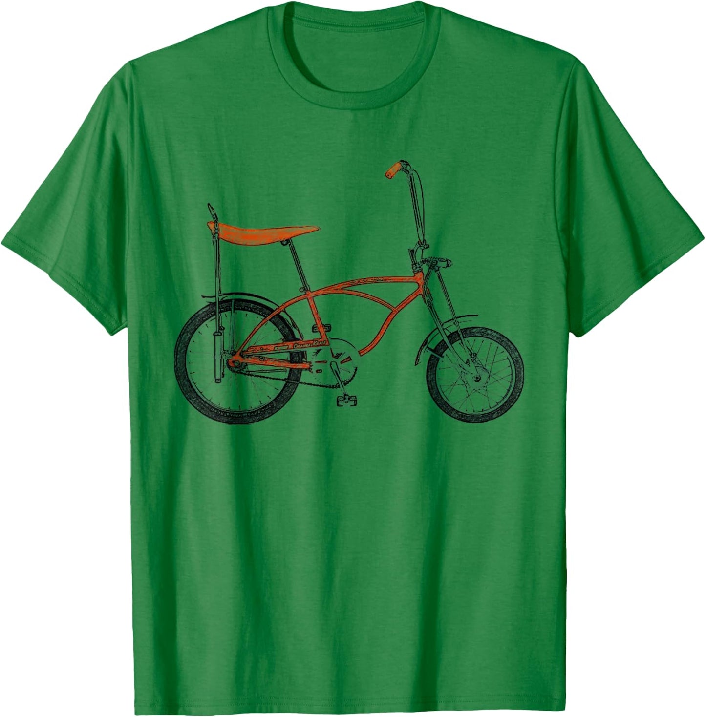 1970s Vintage Retro Banana Seat Bicycle Sketch T-Shirt - T-Shirt | Irish Green