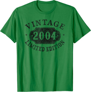 21 years old 21st Birthday Boys Girls Teen Limited 2004 T-Shirt - T-Shirt | Irish Green