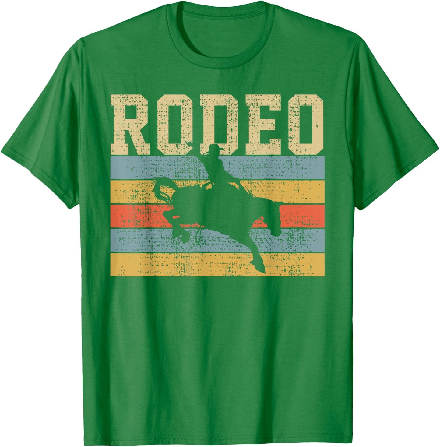 Rodeo Horse Riding Retro Vintage Western Country Gift T-Shirt - T-Shirt | Irish Green