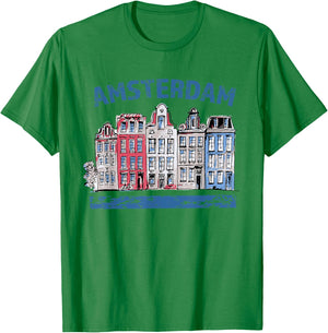 Amsterdam Netherlands Holland - Great Travel / Tourist Gift T-Shirt - T-Shirt | Irish Green