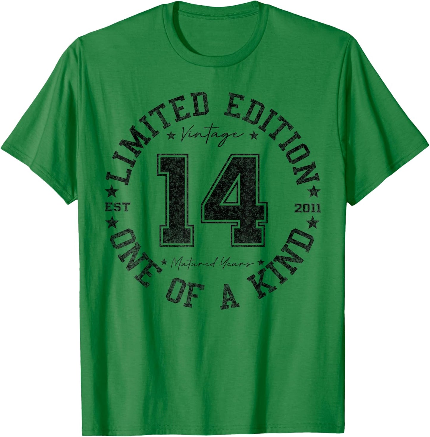 14 Year Old Gifts Vintage 2011 Limited Edition 14th Birthday T-Shirt - T-Shirt | Irish Green