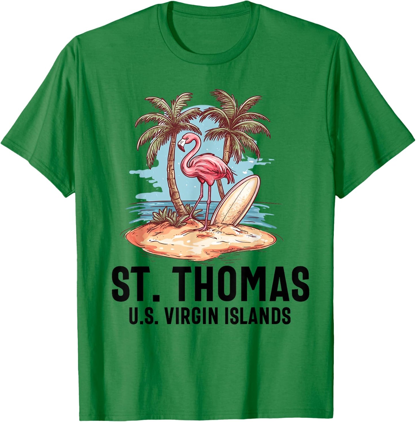 St. Thomas U.S.V.I. US Virgin Island Souvenir Vacation T-Shirt - T-Shirt | Irish Green