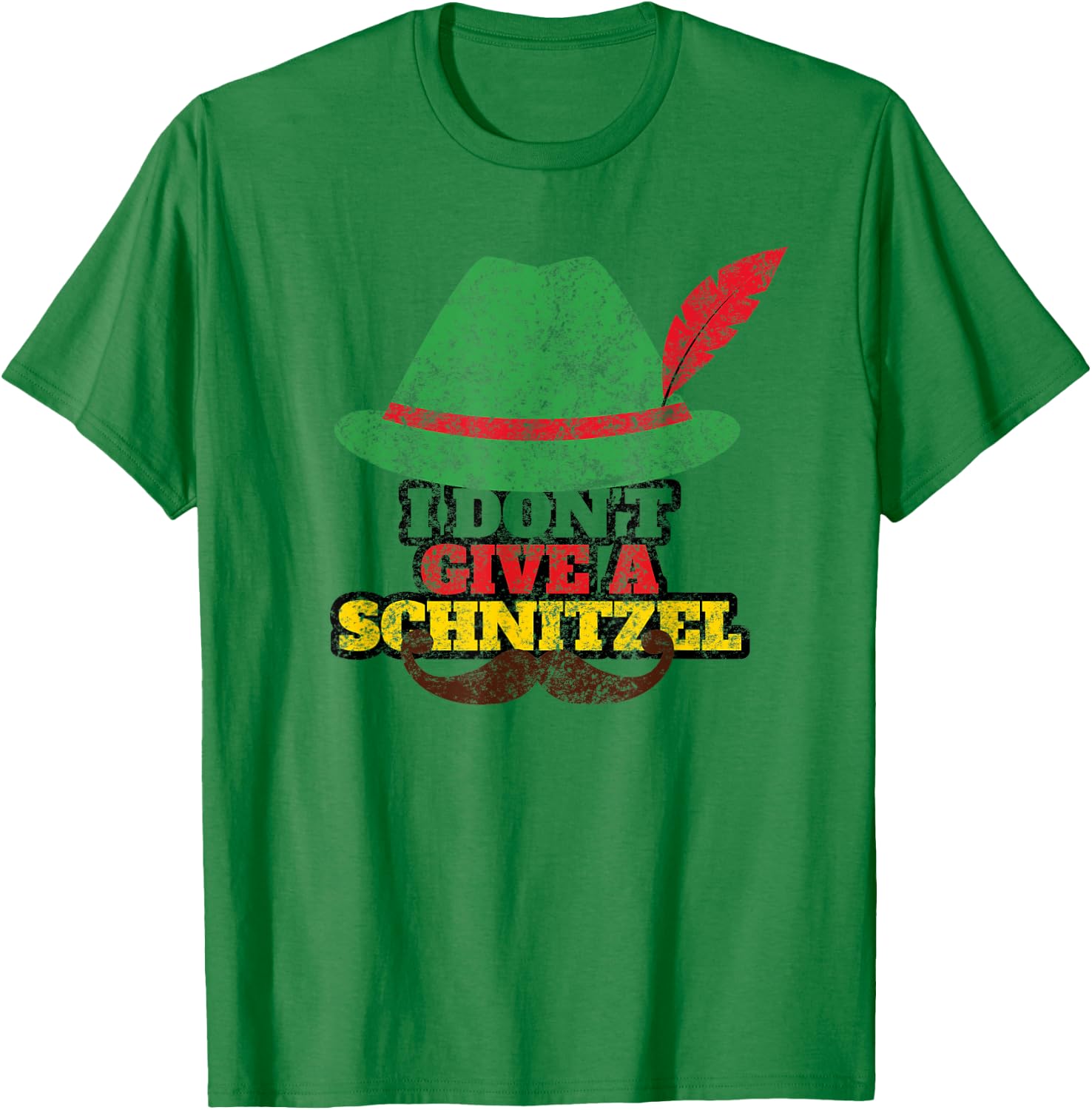 Vintage Oktoberfest I Don't Give A Schnitzel Fun Gift T-Shirt - T-Shirt | Irish Green