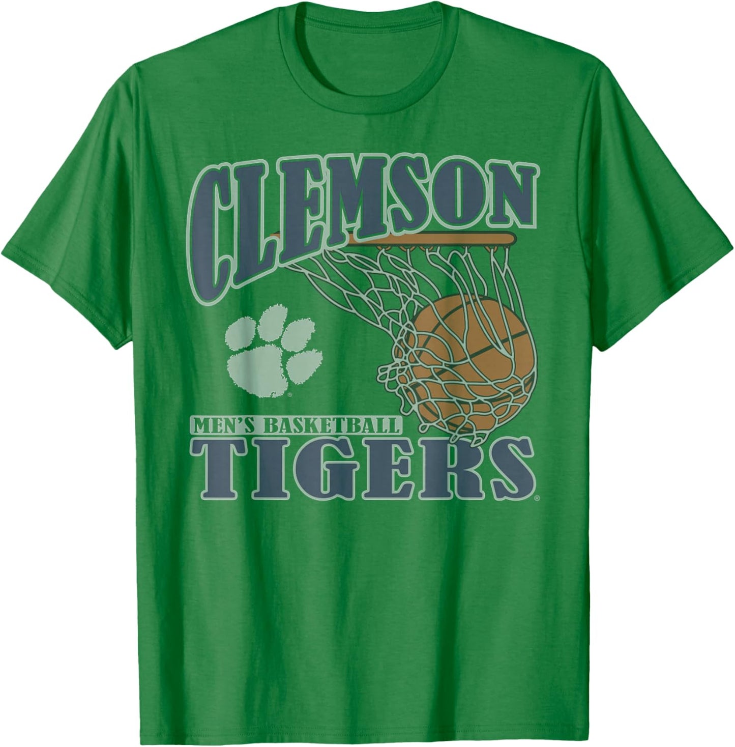 Clemson Tigers Basketball Vintage Lift Orange T-Shirt - T-Shirt | Irish Green