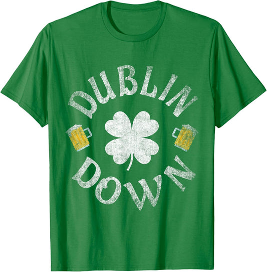 Dublin Down Irish Drinking Team St. Patrick's Day T-Shirt - T-Shirt | Irish Green