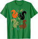 Mid Century Modern Squirrel Art T-Shirt - T-Shirt | Irish Green