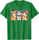 Patriotic Cat Trio Fourth of July Cute Kitten USA Graphic T-Shirt - T-Shirt | Irish Green