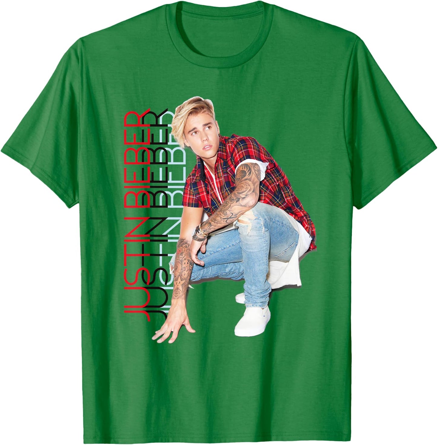 Justin Bieber Official Standing Tall T-Shirt - T-Shirt | Irish Green