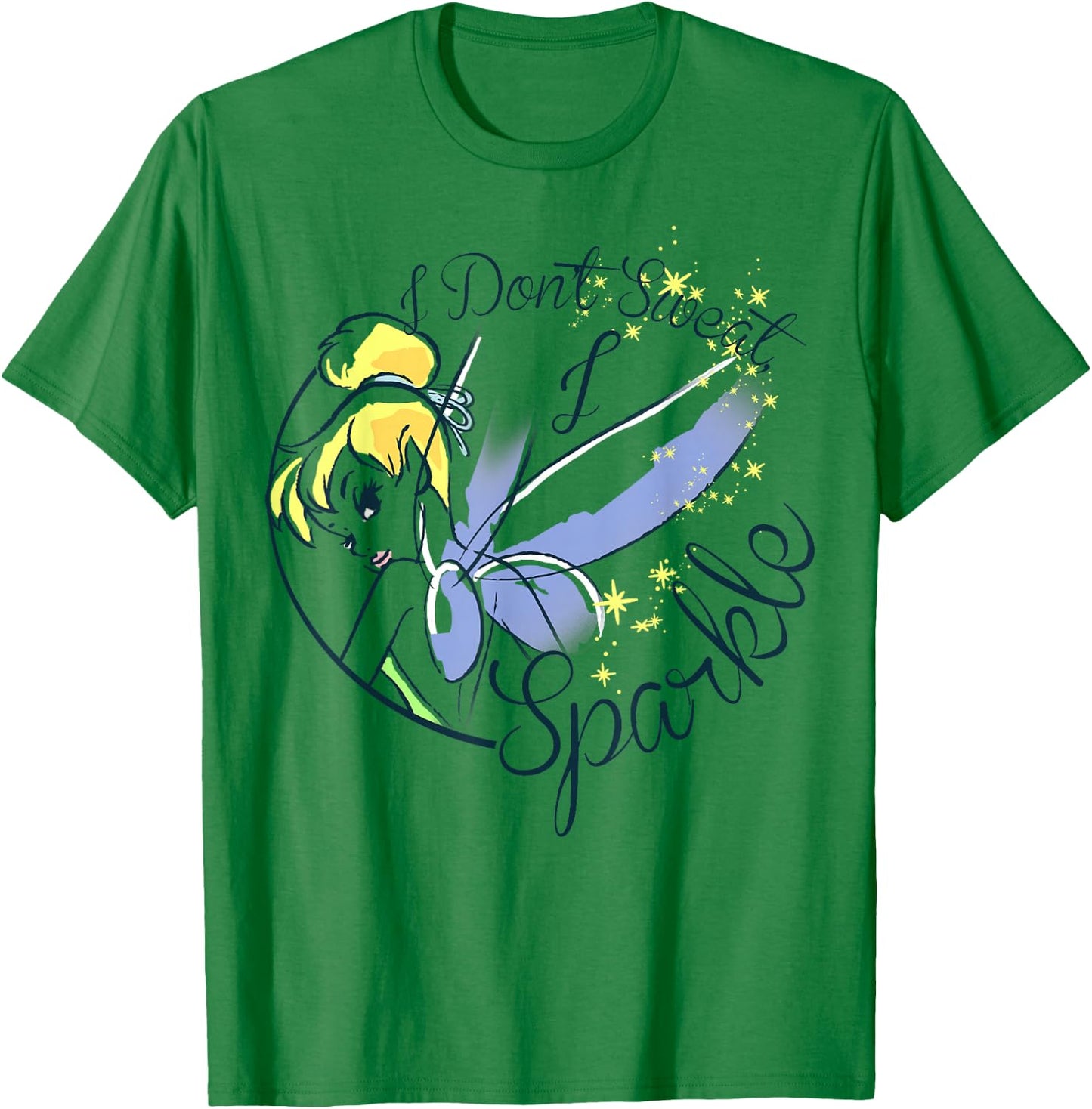 Disney Peter Pan Tinkerbell Sweat Sparkle Graphic T-Shirt - T-Shirt | Irish Green