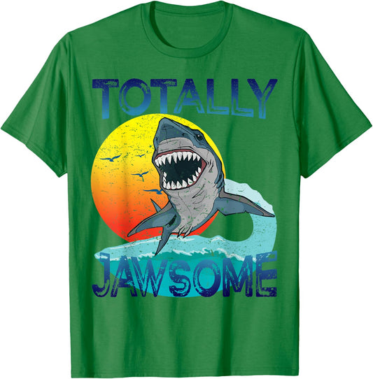 Shark Shirt ,Totally Jawsome Shark Gift Boys Men T-Shirt - T-Shirt | Irish Green