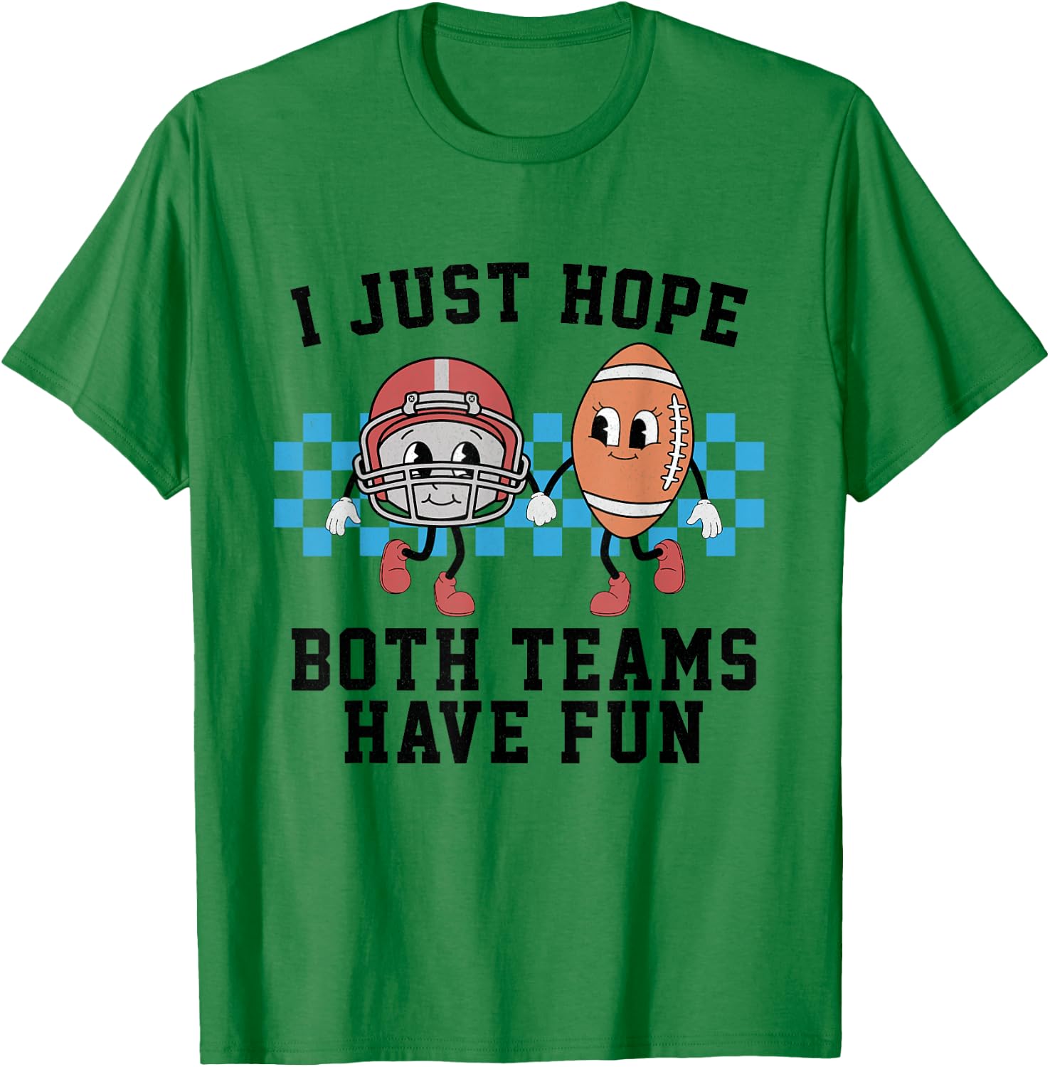 Both Teams Have Fun Cool Football Season Funny Gameday Retro T-Shirt - T-Shirt | Irish Green