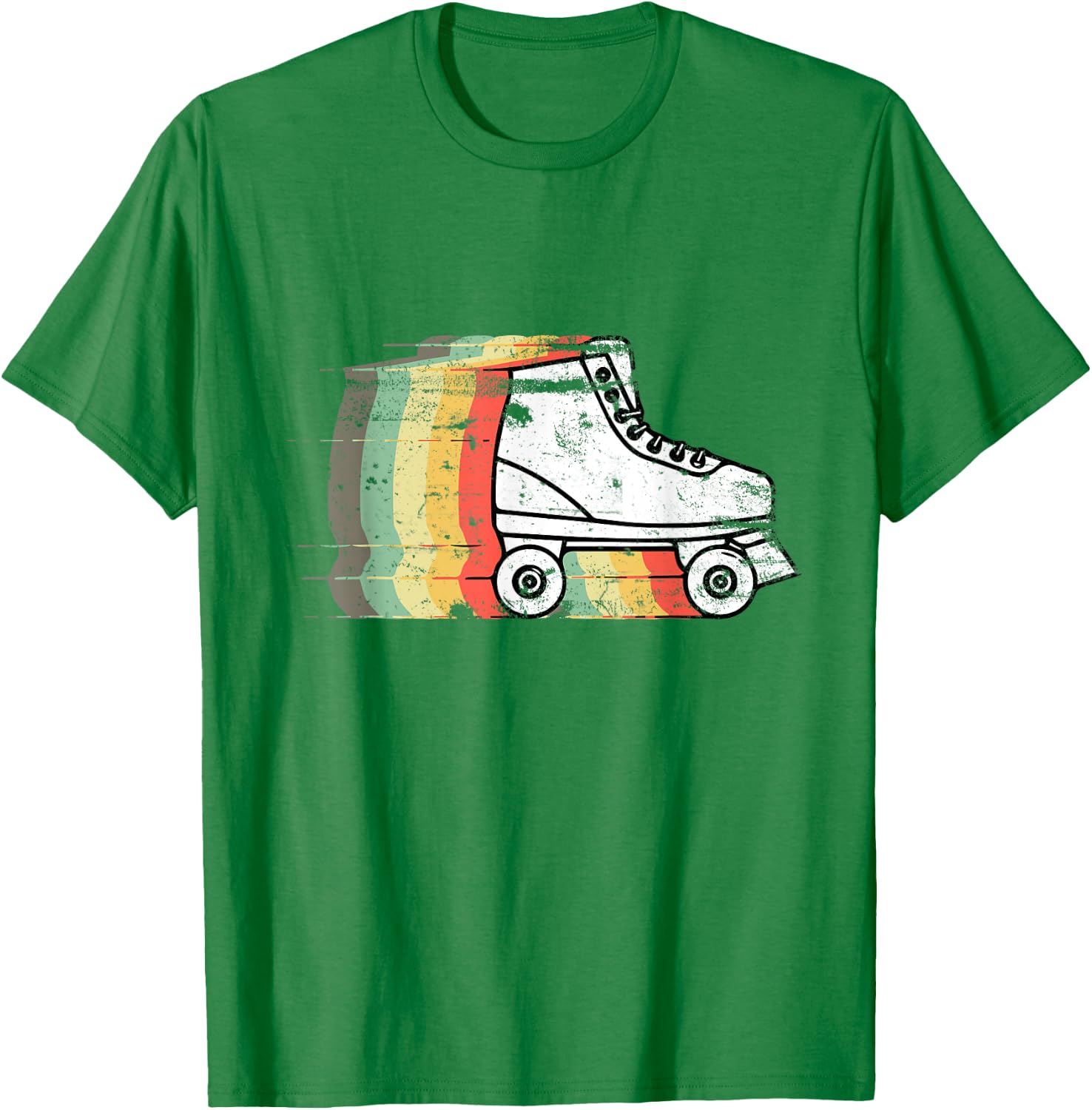 Roller Skate Skating 70s Retro Gift T-Shirt - T-Shirt | Irish Green