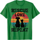 Rescue Love Repeat T-Shirt - T-Shirt | Irish Green