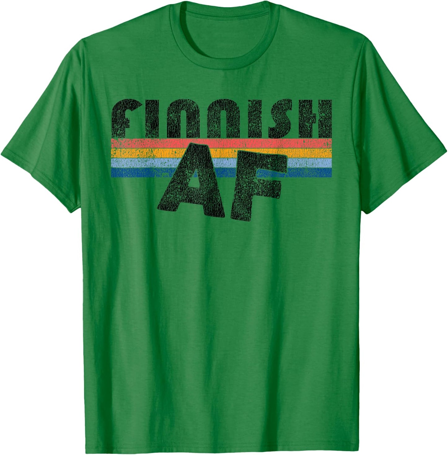 Vintage Style Finnish AF T Shirt Finland Gag Gift T-Shirt - T-Shirt | Irish Green