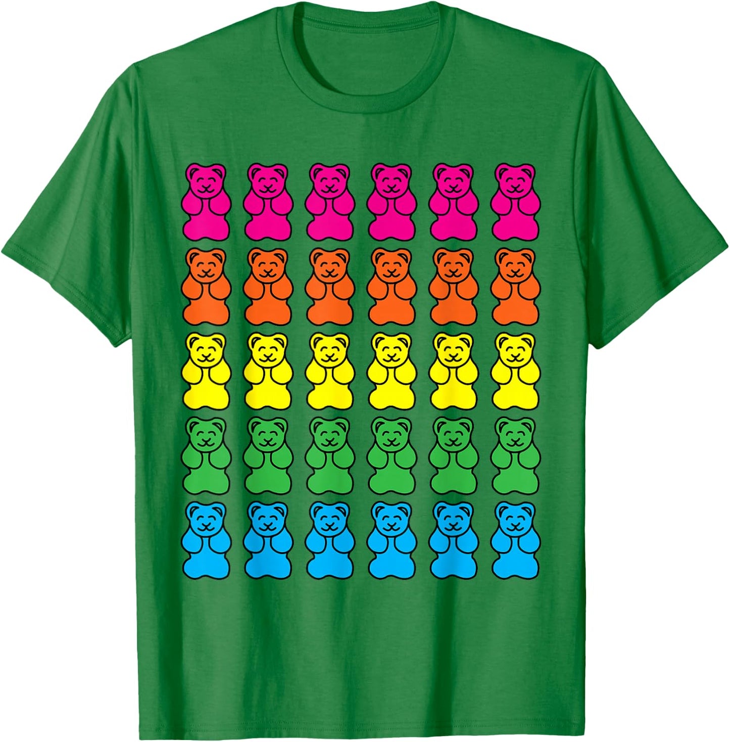 Rainbow Gummy Bear Candy Shirt T-Shirt - T-Shirt | Irish Green