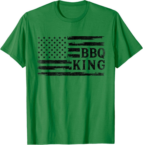 BBQ King Black USA Flag Father's Day Vintage Dad Papa