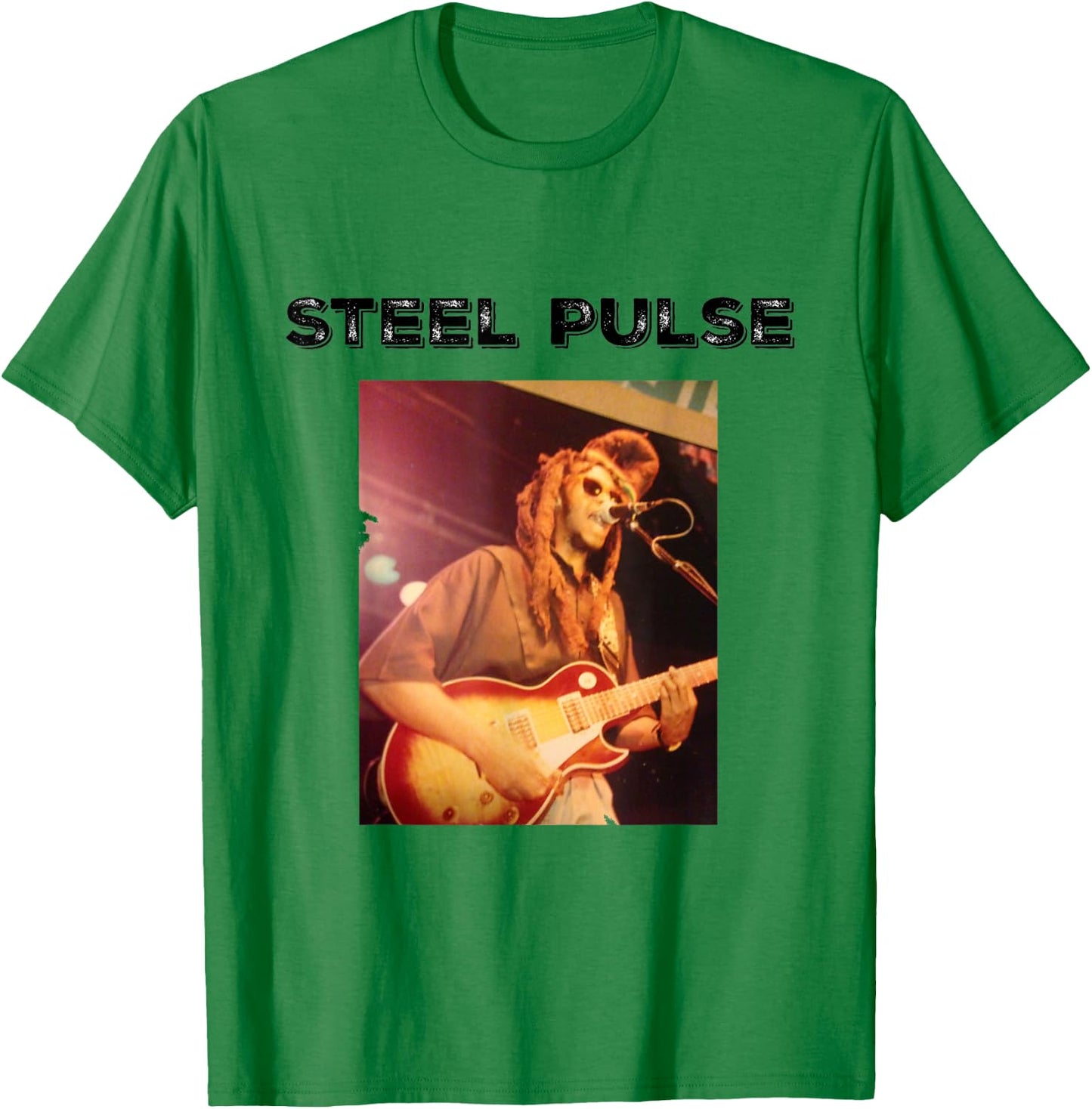 STEEL PULSE REGGAE CONCERT SHIRT David Hinds Guitar T-Shirt - T-Shirt | Irish Green