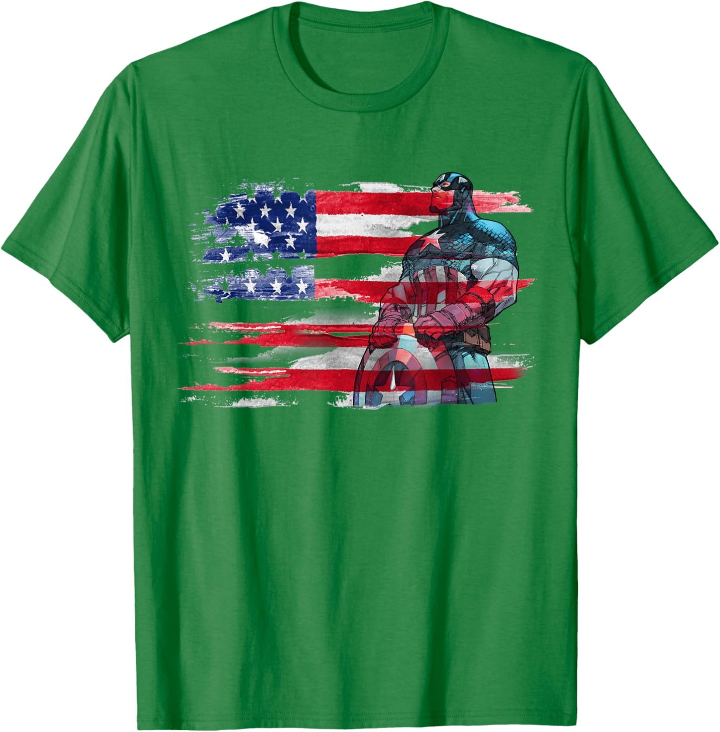 Marvel Captain America Stand to Honor RedWhiteBlue T-Shirt - T-Shirt | Irish Green