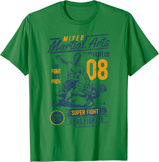 Vintage Retro MMA Outfit Men Mixed Martial Arts T-Shirt - T-Shirt | Irish Green