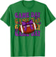 Purple Leopard Game Day Football Bow Touchdown Season T-Shirt - T-Shirt | Irish Green