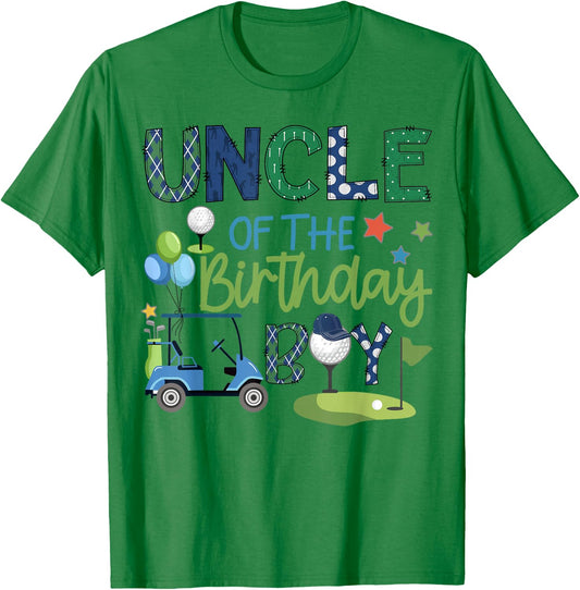 Uncle Of The Birthday Boy Hole in One Golf Sport T-Shirt - T-Shirt | Irish Green