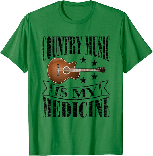 Country Music Is My Medicine T Shirt Gifts T-Shirt - T-Shirt | Irish Green