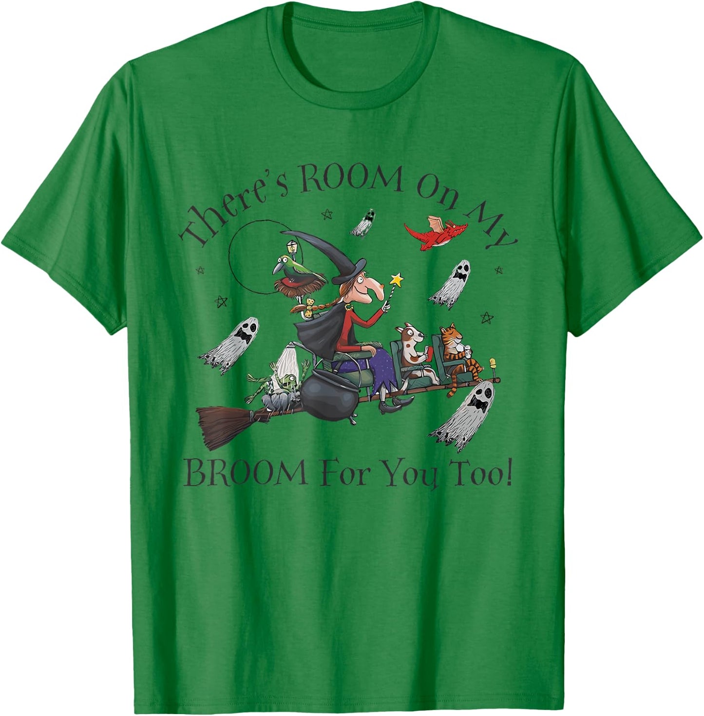 Halloween There's Room On My Broom For You Too Teacher T-Shirt - T-Shirt | Irish Green