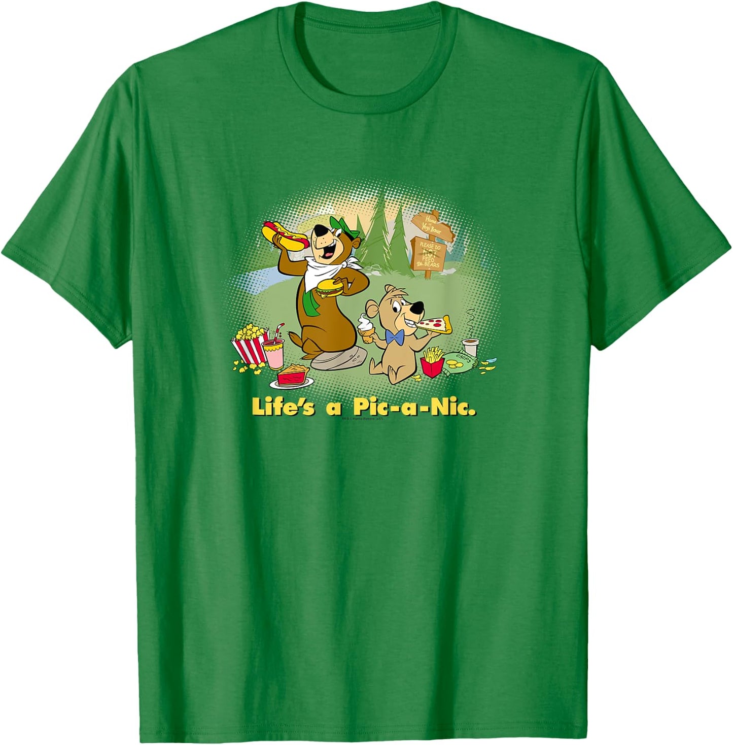 Yogi Bear Lifes a Pic-a-Nic T-Shirt - T-Shirt | Irish Green